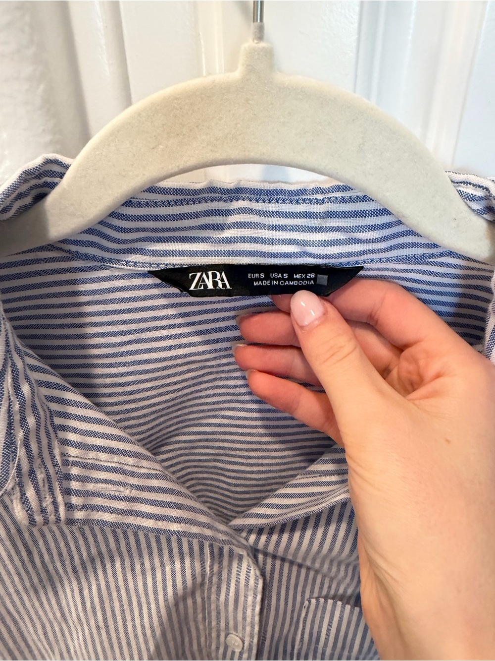 Zara Striped Button down oversized - Picture 2 of 3